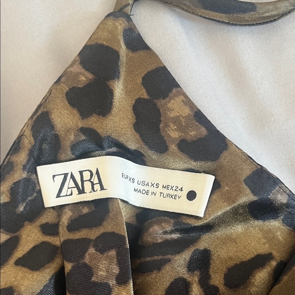 Zara Brown Leopard Print Mini Dress - Picture 6 of 6